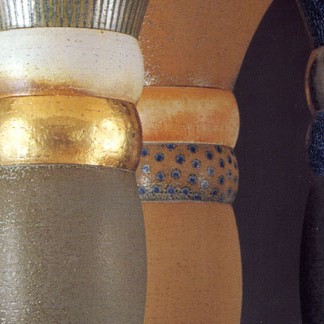 Søjler, som nu er bærende i et stort byggeri i Ulissingen, Holland, h. 2,54 cm, 2005